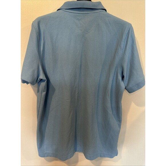 Croft & Barrow Polo Shirt Adult Large Blue Striped Easy Care Golf Rugby Mens - Picture 3 of 3